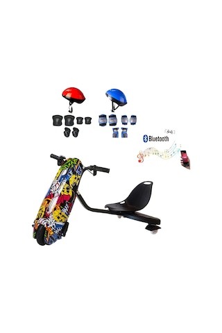 Citymate Drift Car Elektrikli Kaykay Bluetooth Dirift Kar Hoverboard Scooter Koruma Ekipmanı Hediye