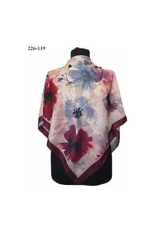 Velscarfs Soft Pamuk Parla Eşarp Bordo 226-119 Çok Renkli