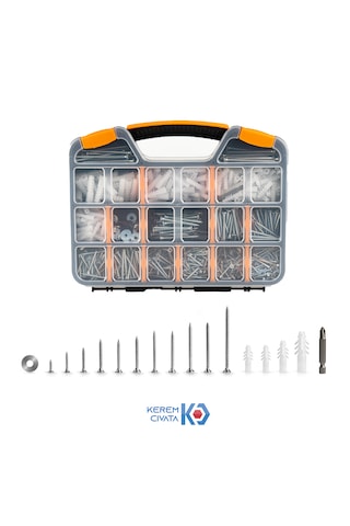 Kerem 1032 Parça 17 Çeşit Vida Ve Dübel Seti 25CM