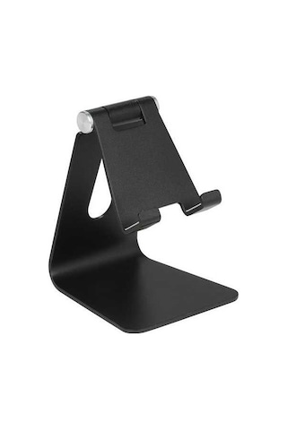 Sandwich Alüminyum Z4a Cep Telefonu Ve Tablet Tutucu, Siyah - 270 Döner, İki Kollu, Taşınabilir Masa/yatak Odası Stendi