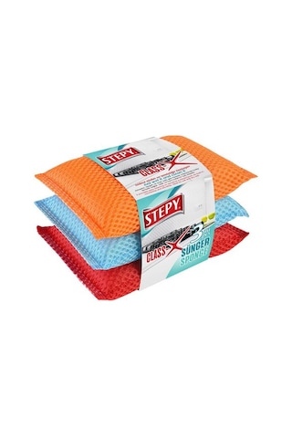 Stepy Bulaşık Süngeri Süper 3'lü Box