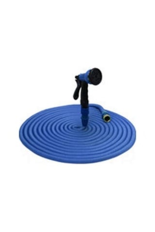 Symbee Mavi 25ft Genişletilebilir Su Hortumu, 7 Farklı Sprey Moduyla Araba Yıkama, Bahçe Sulama Ve Temizlik Mavi