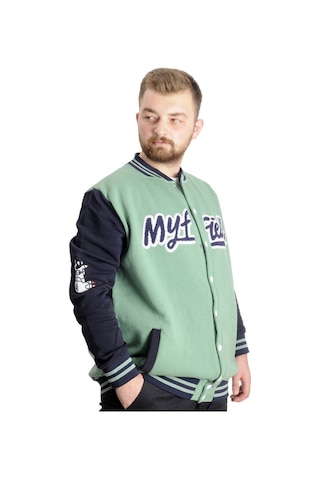 Mode Xl Büyük Beden Erkek Kolej Mont My Field 23626 Çağla 001