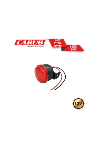 Carub 12v Geri Vites Siren Mini 6 Sesli Plastik Işıklı 5 Cm Br2740710