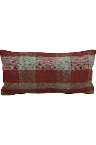 Zehra Abla Halı Yeni El Dokuma Dekoratif Lumbar Kilim Kırlent Yastık Kılıfı 6865 Çok Renkli