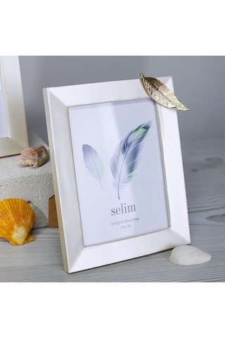 Crearthome 13x18 Yapraklı Çerçeve İnci Altın Scrv 124ınc84rs