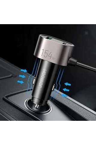 Joyroom JR-CL06 Üç Soketli 5in1 154W Araç Şarj Adaptörü PD+QC3.0