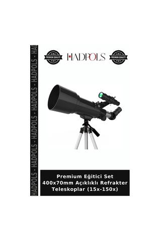 Premium Eğitici Set 400x70mm Açıklıklı Refrakter Teleskoplar 15x-150x