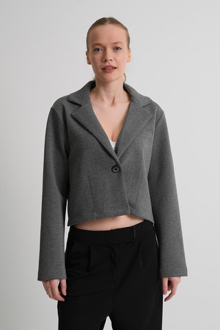 Alexander Gardi Alexandergardı Astarsız Crop Blazer Ceket Koyugri