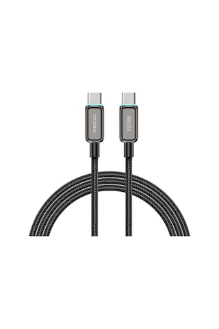 Recci Rs42cc Lamp Display Serisi Type-c To Type-c Pd 240w Hızlı Şarjlı Data Ve Şarj Kablo 1.5m Siyah