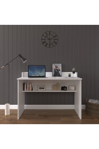Asra Trend Çalışma Masası ÇM-01 %100 MDF Bilgisayar Masası Beyaz