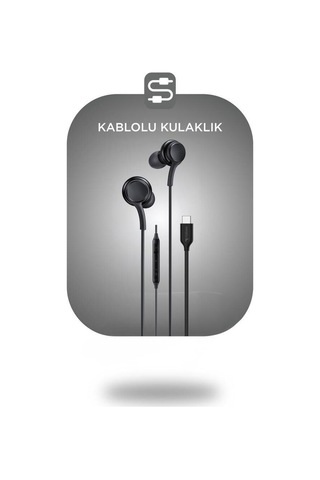 Premium Çağrı Gereci Müzik Dinleme Ses İletimi Kablolu Kulaklık Type-c S11+ Siyah S11+