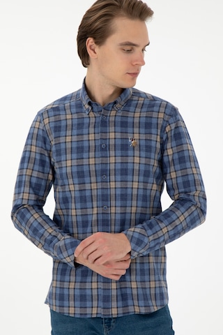 U.s. Polo Assn. Erkek Saks Gömlek Desenli 50296811-vr045 Saks