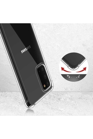 Galaxy Uyumlu A31 Kılıf Zore Nitro Anti Shock Silikon Renksiz