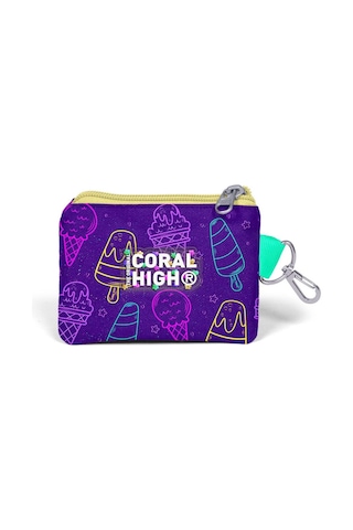 Coral High Kids Mor Pembe Dondurma Desenli Bozuk Para Çantası 21914