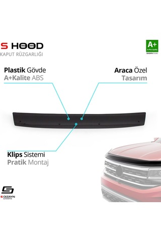 S-dizayn Nissan Primaster Abs Plastik Kaput Rüzgarlığı 2001-2014 A+kalite