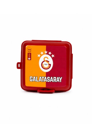 Galatasaray Lisanslı Parçalı Beslenme Kutusu- Çatal Kaşıklı Bpa Free Saklama Kabı Sarı - Kırmızı