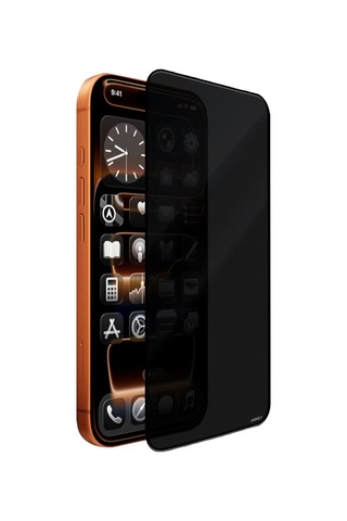 Apple Uyumlu iPhone 14 Pro Mohseven Safir Coating Privacy Hayalet Temperli Cam Ekran Koruyucu Siyah