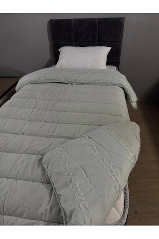 Clasy Saten %100 Pamuk Saten Tek Kişilik Yorgan Avola V2 Adaçayı