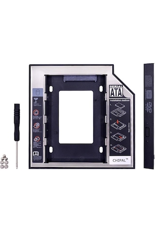 Alfais 4717 12.7mm Sata Hdd Harddisk Caddy Kızak Kutu Laptop Ssd Notebook Ikinci Hdd Takma