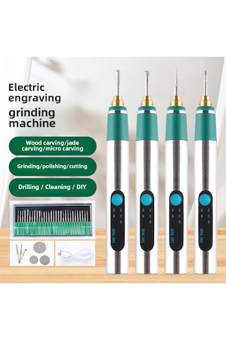 Maiyame El Tipi Şarjlı Hız Ayarlanabilir Taşlama, Oymak Ve Kesme Makinesi - Profesyonel Ve Hobi Kullanıma Uygun Mini Motorlu Alet Paket 2