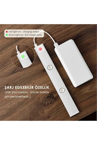 Viatom Led Sensörlü Lamba 100 Cm Ev Led, İş Led Işık Şarjlı