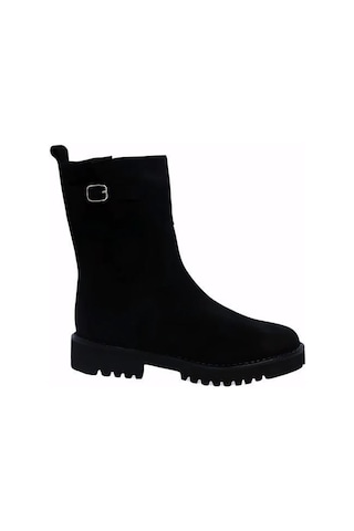 Poletto Hakiki Deri Sıyah Bot Düz 5780 92 V3 S-853 Siyah