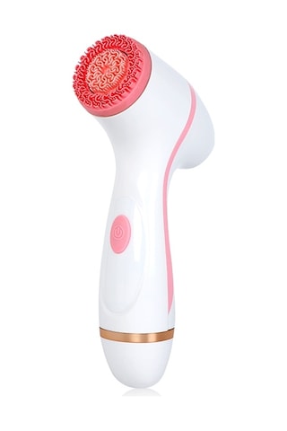 Sones Cnaier Ae-868 Pil İle Çalışan Silikon Ultrasonik Titreşimli Yüz Cilt Bakımı Elektrikli Yüz Temizleyici Pembe