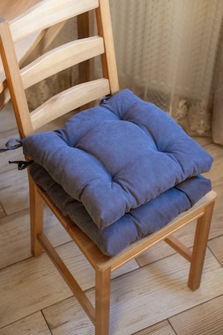 Slavıca Sandalyeye Takılan Bağcıklı Kare Yastık 40x40cm 363124946 Koyu Gri