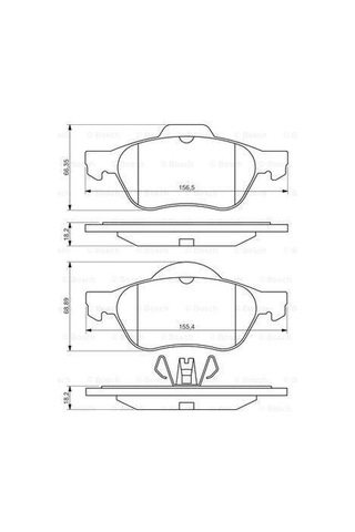 Renault Megane 2 Ön Fren Balatası 1.6 16V 2006-2009 Bosch