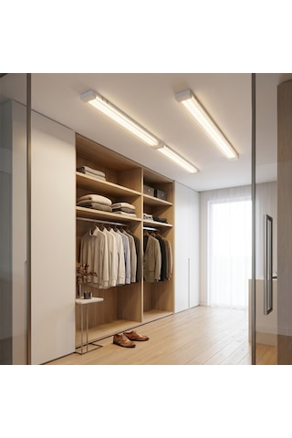 2 Pcs 94w 120cm Kristal Led Bant Armatür Beyaz 6500k Alüminyum Kapak Ip20 - Y Bağlantı Eamp-093/1b 5324 Acı Kahve