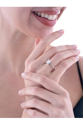 1,00 Karat F Renk Hrd Sertifikalı Tektaş Pırlanta Yüzük-798