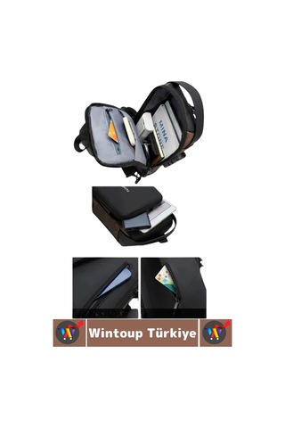 Wintoup Kompakt Gündelik İş Kullanım Powerbank Destekli Şifreli Kilit Suya Dayanıklı İşlevsel Omuz Çantası Çok Renkli
