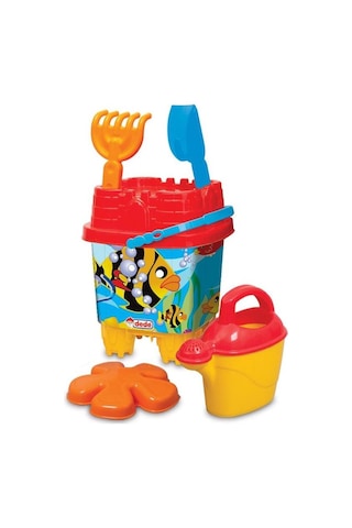 Dede Resimli Küçük Kale Kova Set (Karışık Renk) 03092