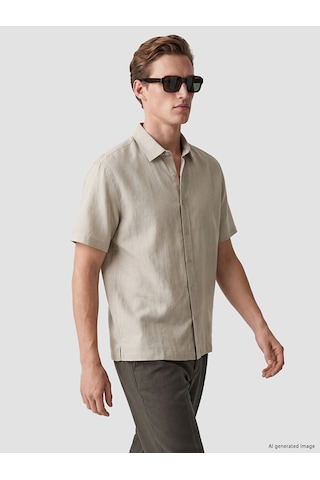 Lcw Vision Bej Regular Fit Dokulu Erkek Gömlek