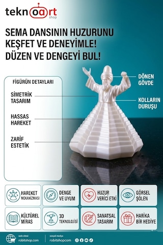Semazen Hareketli Masa Figürü