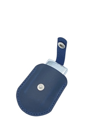 Hakiki Deri Mekanizmalı Zippo Çakmak Kılıfı - Lacivert Lacivert