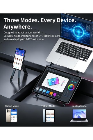 Lexroo Masa İçin Taşınabilir Katlanabilir Dizüstü Bilgisayar Standı, Katlanabilir Ergonomik