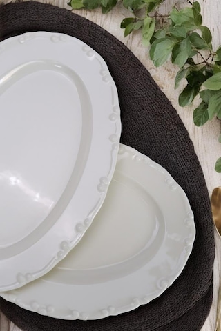 Digithome Liana 2 Li 30 Cm Porselen Kayık Tabak Krem Tl4012321 C320.225