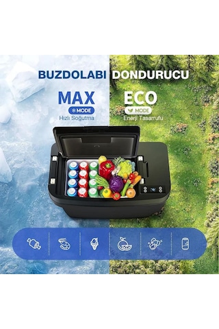 Acopower T35 12/24volt 33litre Tesla Model Y İle Uyumlu Kompresörlü Outdoor Oto Buzdolabı Fr T35