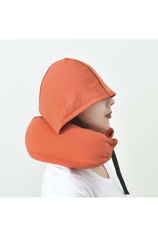 Suofeng Tam Pamuk Boyun Desteği Yastığı - Seyahat, Ofis Ve Öğle Dinlenmesi İçin U-şekilli Korumalı Yastık Koyu Gri, 16.5x67cm Koyu Gri