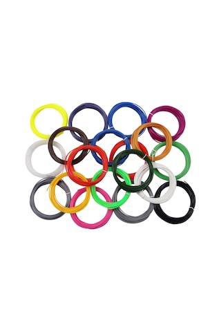 Konesam 15 Renk Pcl 3d Yazıcı Kalemi Filamenti, 1.75mm Dairesel Kesit, 5m X15 Rol Toplam 75m , Çevre Dost, Kutulu Paket