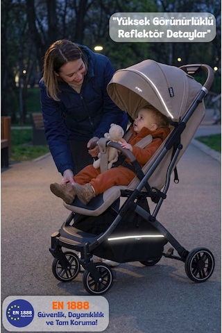 Prego Lotus Pro Kabin Boy Bebek Arabası - Tek Elle Katlanır -hafif -uv Tenteli -yağmurluk-ayak Örtüsü-kılıf