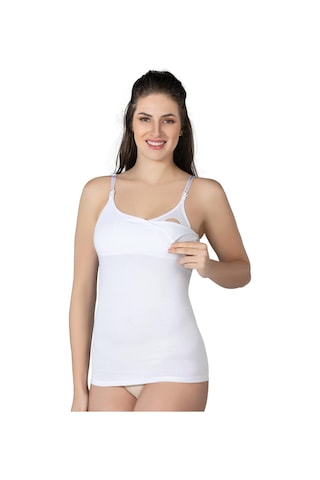 Beyaz Mı Emay 1414 Modal Cotton Emzirme Atlet Beyaz