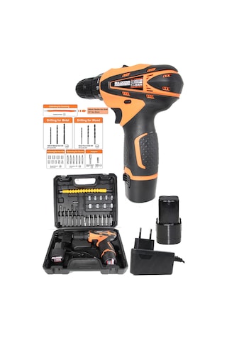 Bulldozer Şarjlı Çift Akülü 24 Setli Şarjlı Vidalama Taşıma Çanta