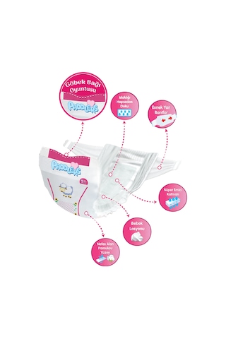 Paddlers Bebek Bezi 1 Numara Yenidoğan 256 Adet (2-5 Kg) Ekstra Jumbo Set