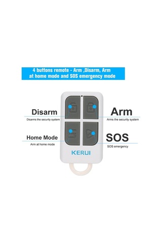 Fortunelane Kerui 433mhz Kablosuz Alarm - Ev/ofis/ Mağaza Güvenlik İçin Acil Durum Kumandası