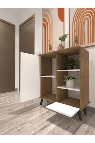 Lüx Raflı Düşer Kapak Mutfak Dolabı 74x75x35 Cm