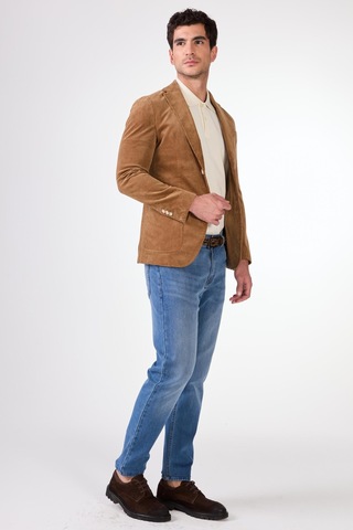 Dufy Bej Erkek Ceket - Slim Fit Bej