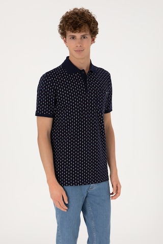 U.S. Polo Assn. Erkek Regular Fit Polo Yaka Lacivert Desenli Tişört 50299637-VR033